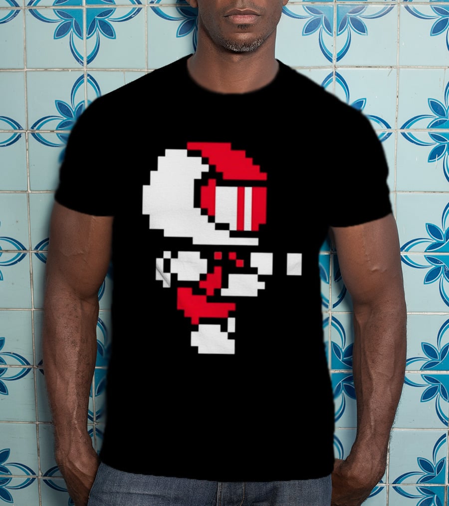 Arcade Pixel Racing Driver Fast Track Helmet Retro Game T-Shirt