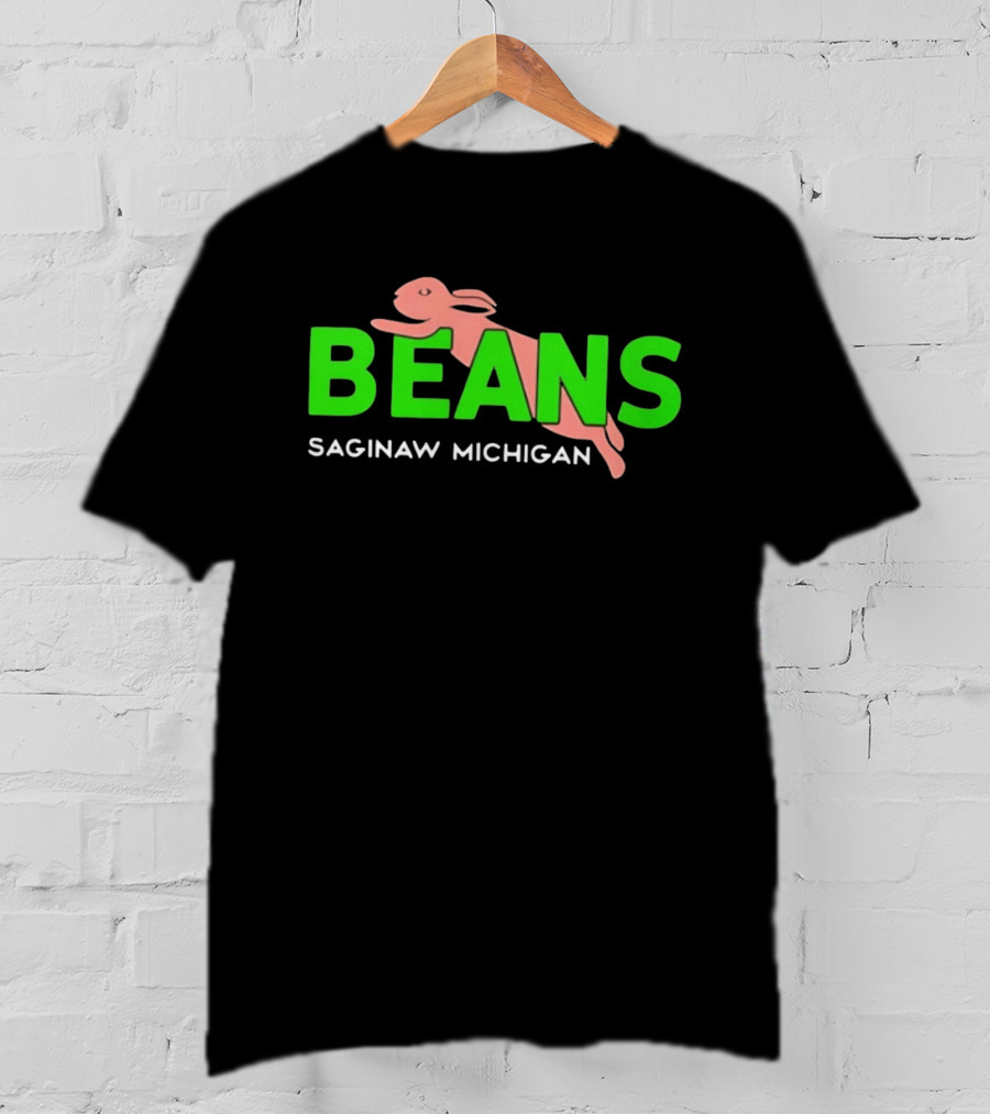 Beans Saginaw Michigan Pink Rabbit T-Shirt
