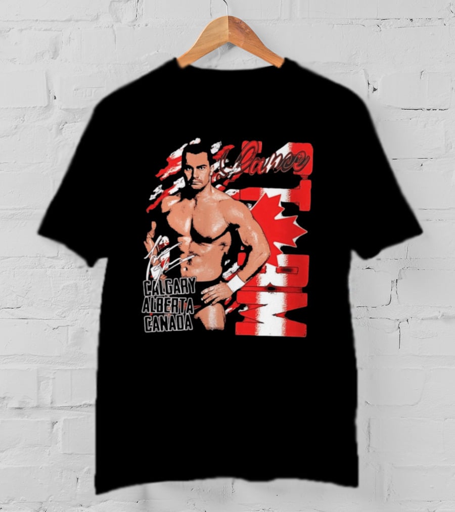 Lance Storm Calgary Alberta Canada Wrestling Icon Red Maple Leaf T-Shirt