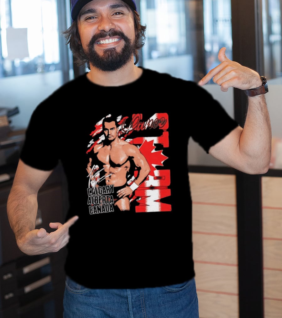 Lance Storm Calgary Alberta Canada Wrestling Icon Red Maple Leaf T-Shirt