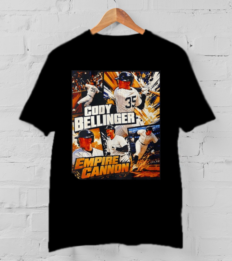 Cody Bellinger Empire Cannon 35 Baseball Action Collage T-Shirt