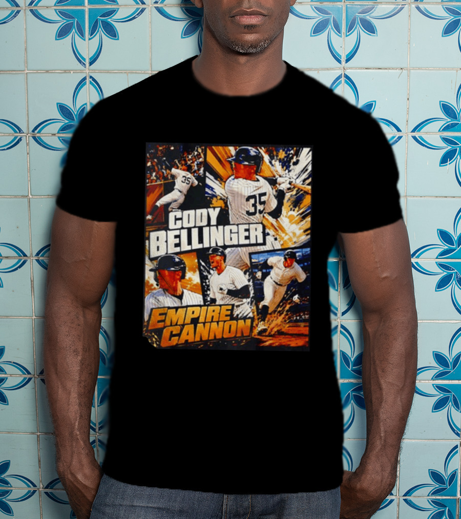 Cody Bellinger Empire Cannon 35 Baseball Action Collage T-Shirt