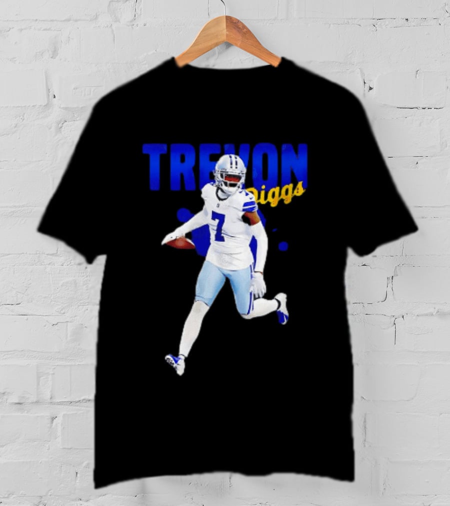 Trevon Diggs Dallas Cowboys Number 7 Running With Football T-Shirt