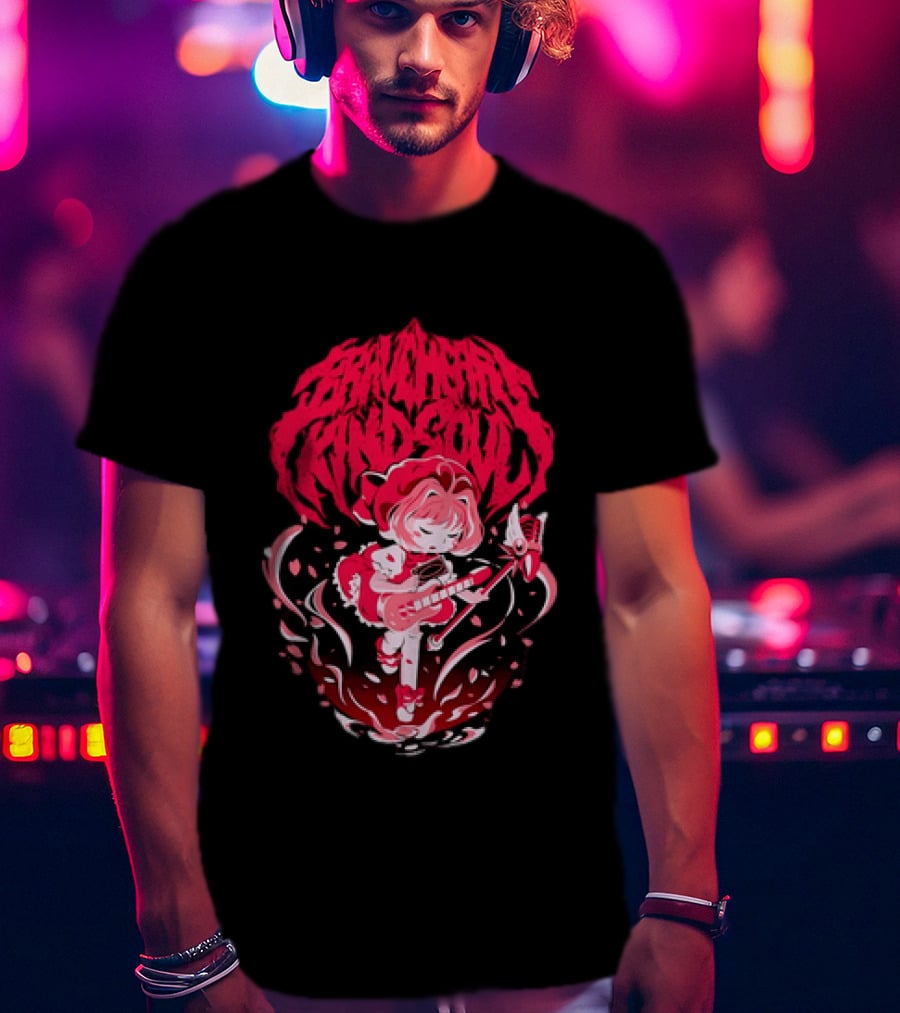Sakura Kinomoto Braveheart Kind Soul Anime Magic Wand Girl T-Shirt