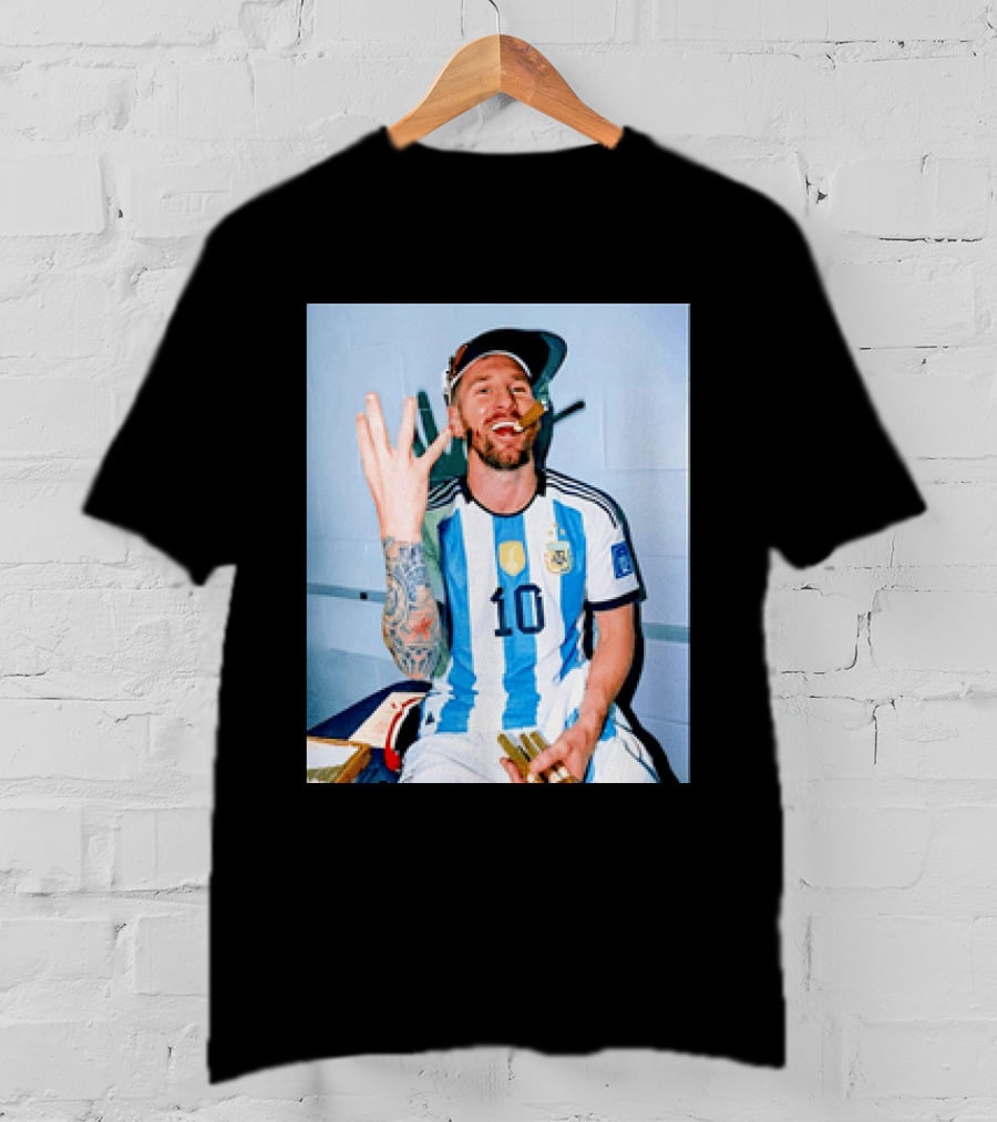 Lionel Messi Smoking Cigarette T-Shirt