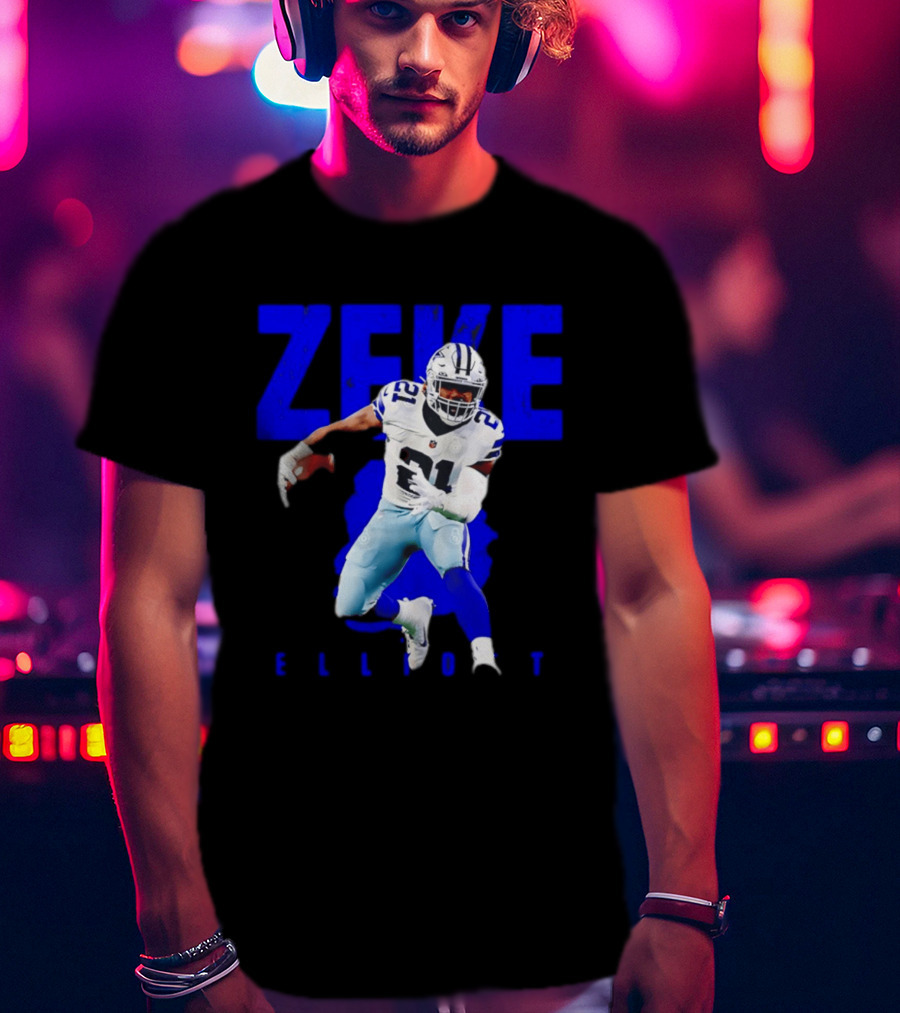 Dallas Cowboys Ezekiel Elliott Running Zeke 21 T-Shirt