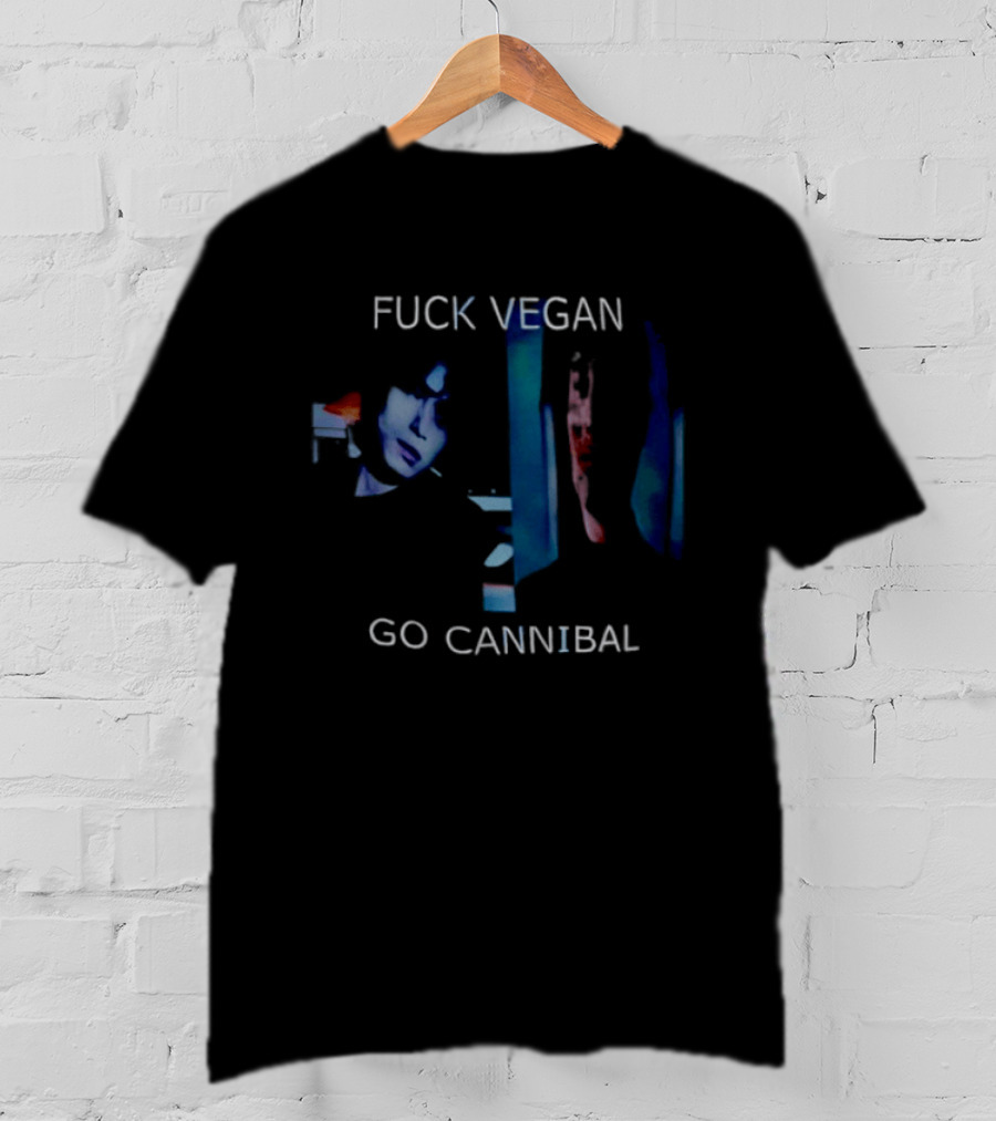 Fck Vegan Go Cannibal Abstract Expressionist T-Shirt