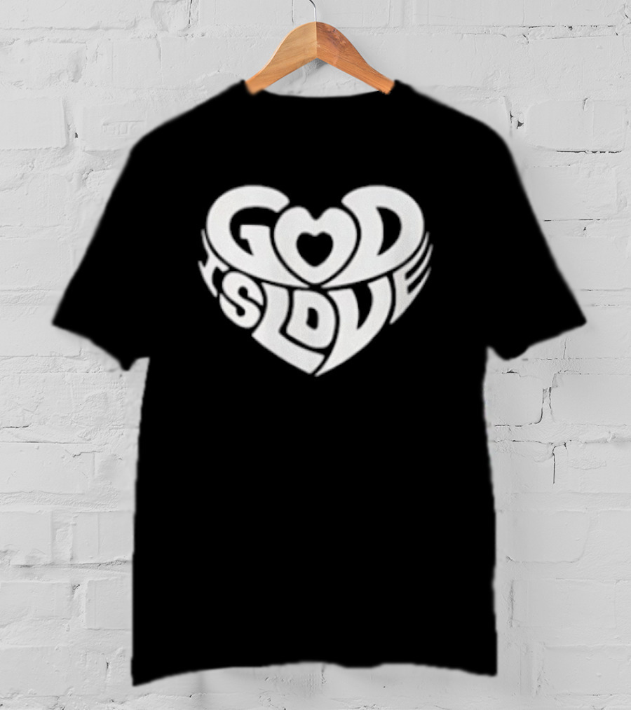 God Is Love Heart Shape T-Shirt