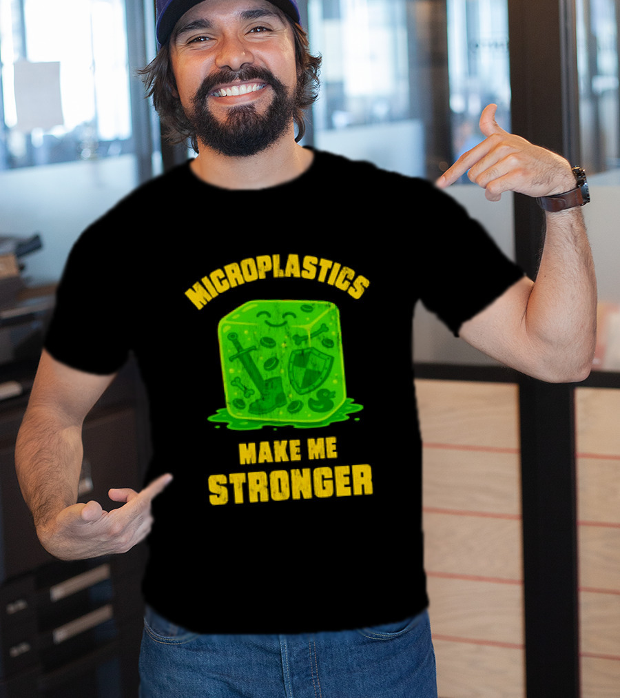 Microplastics Make Me Stronger Gelatinous Block Sword Shield Boot T-Shirt