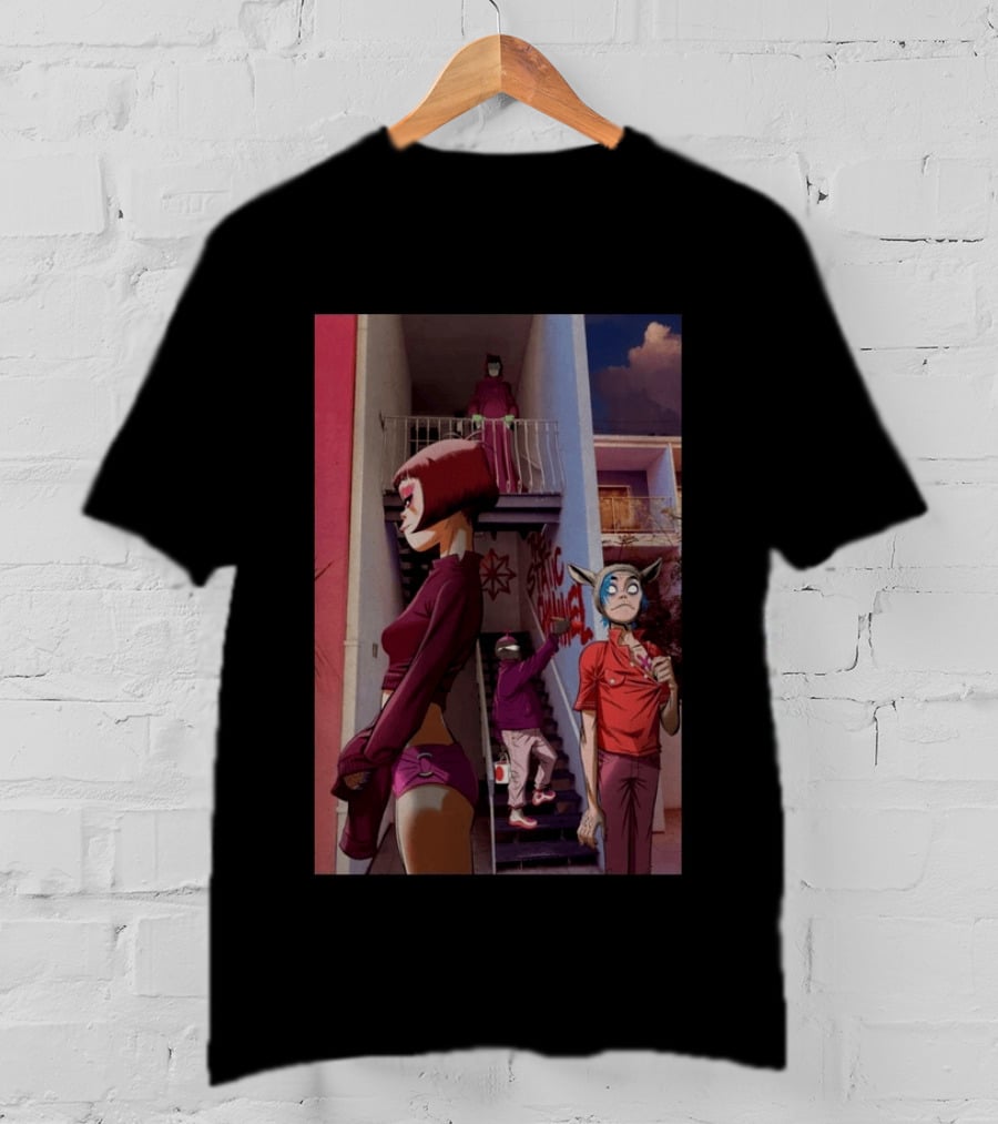 GORILLAZ The Stainz Staircase Characters T-Shirt