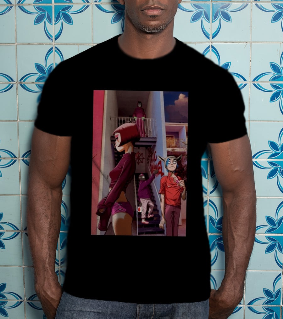 GORILLAZ The Stainz Staircase Characters T-Shirt