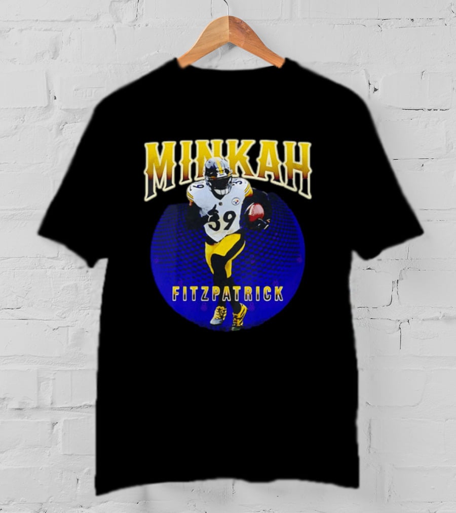 Minkah Fitzpatrick Steelers Number 39 Running Football T-Shirt