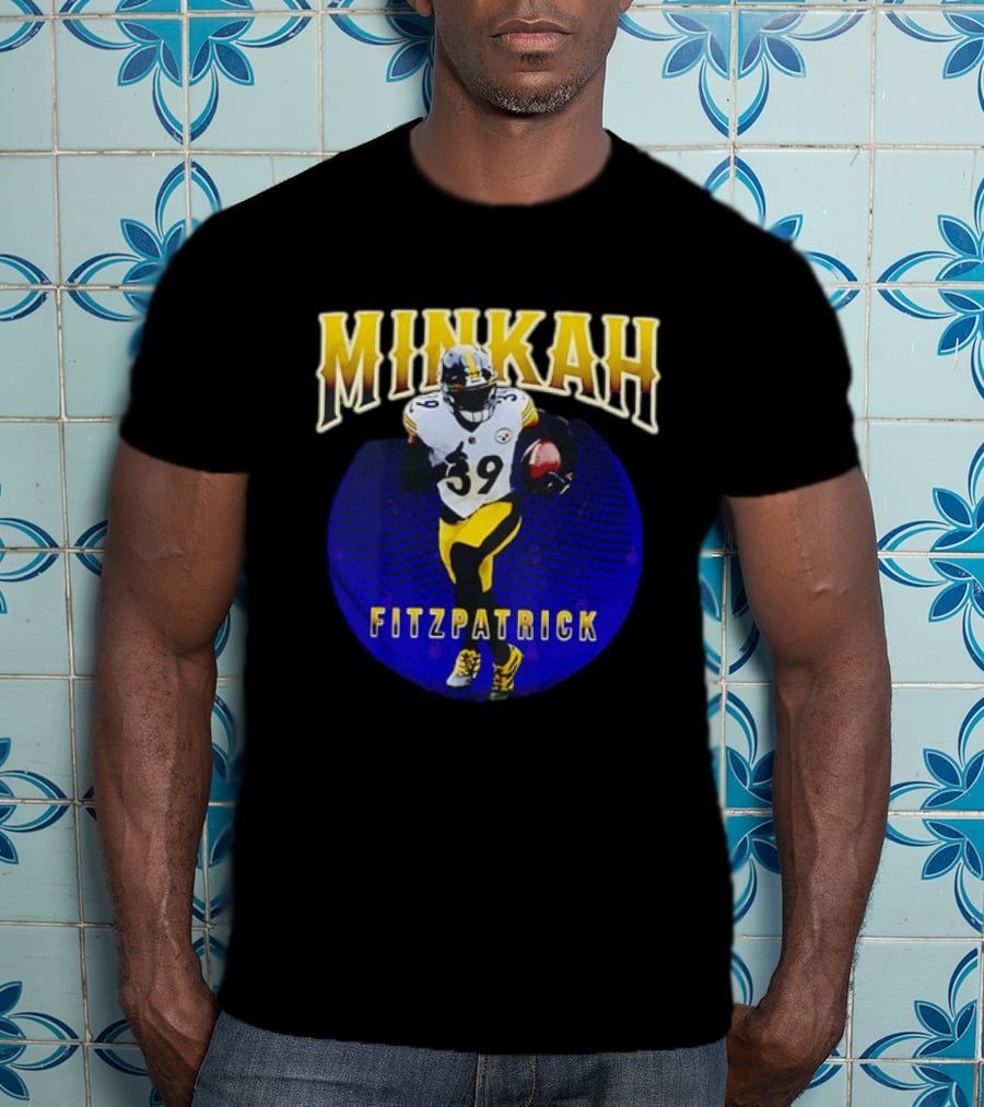 Minkah Fitzpatrick Steelers Number 39 Running Football T-Shirt