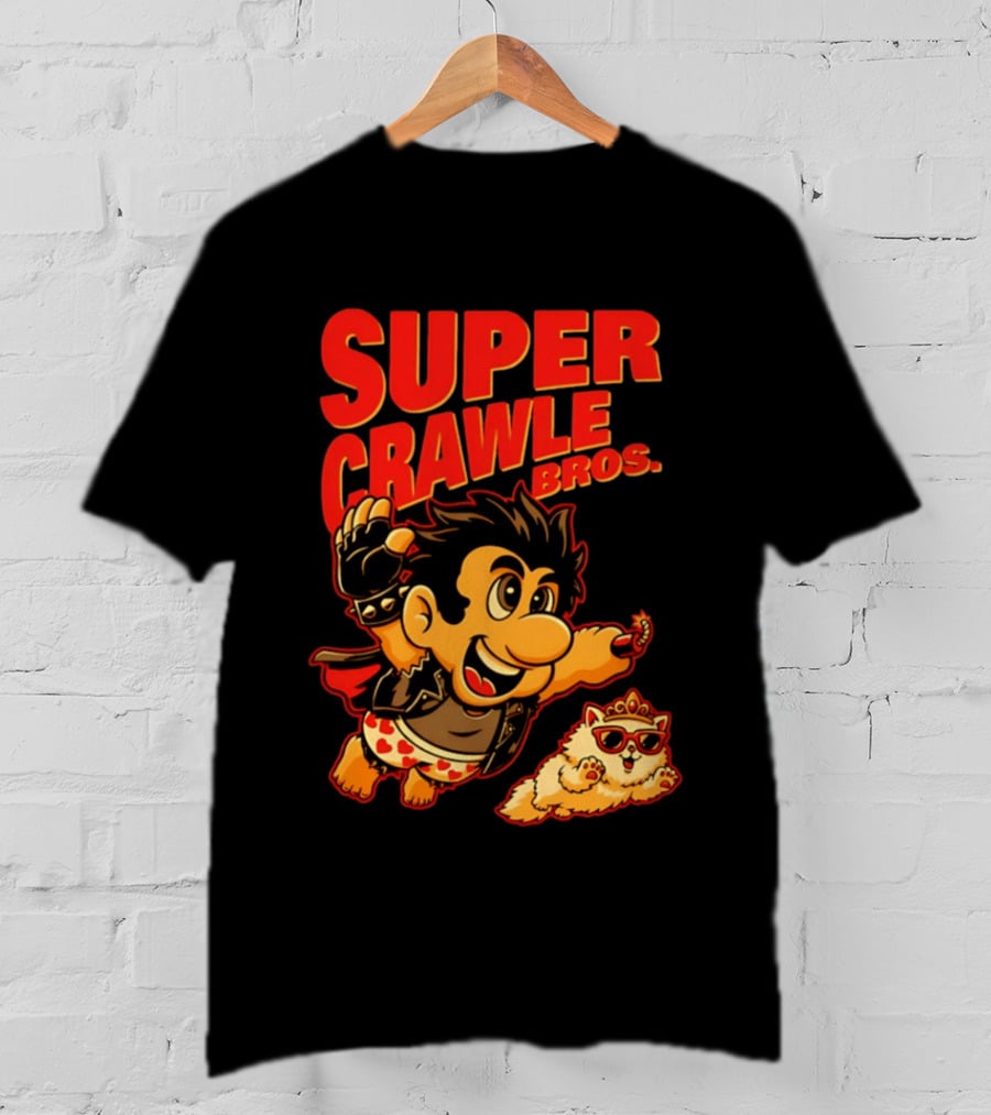 Super Crawler Bros Crowned Cat Rocker T-Shirt