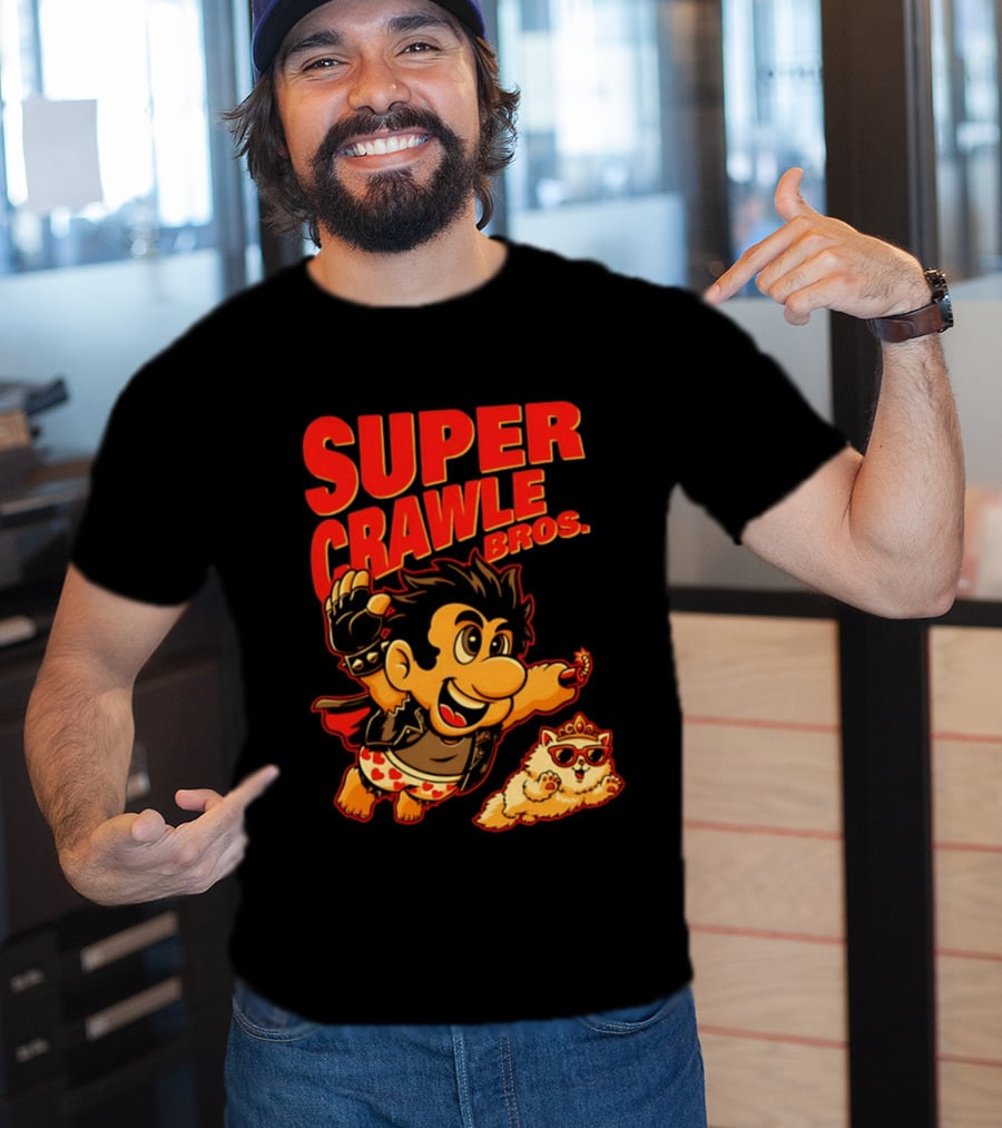 Super Crawler Bros Crowned Cat Rocker T-Shirt