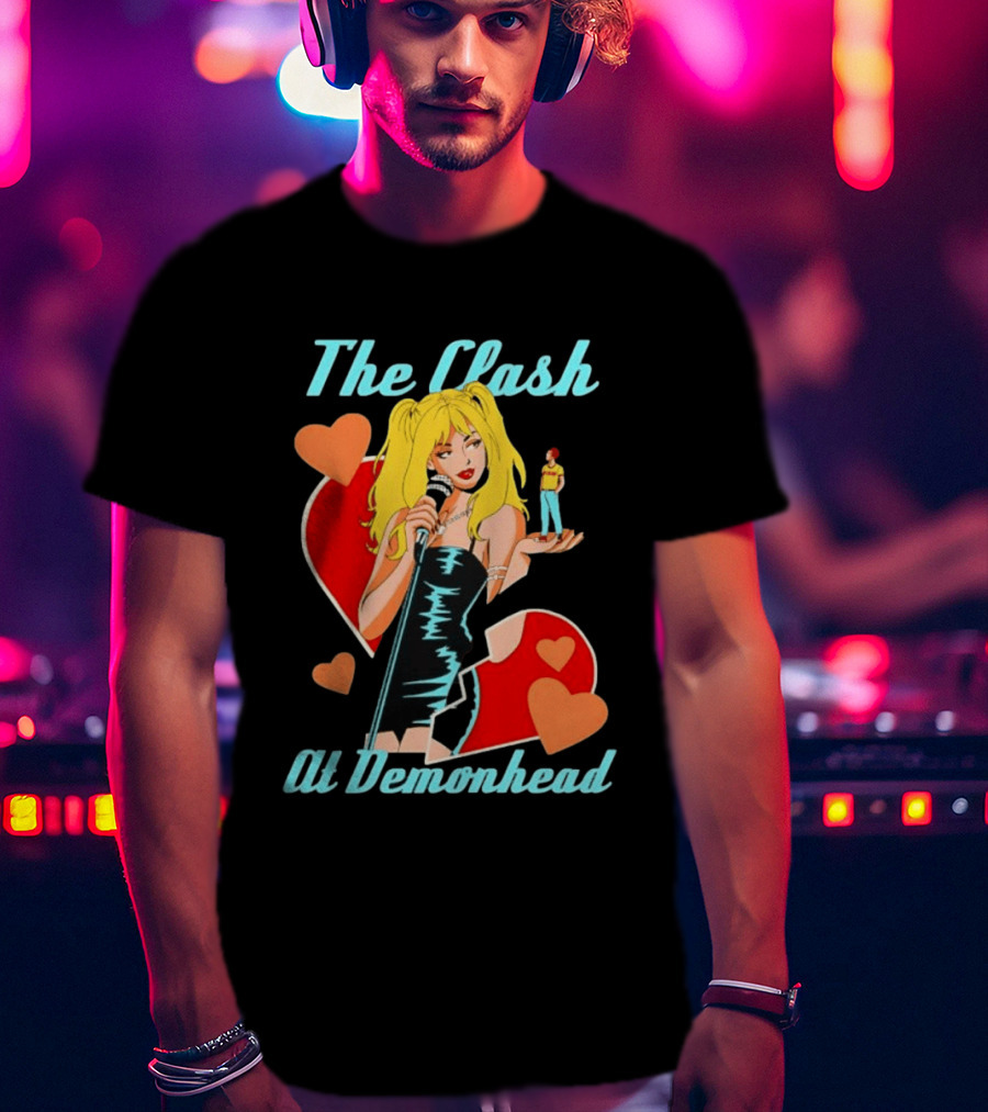 The Clash At Demonhead Scott Pilgrim Band Heart T-Shirt
