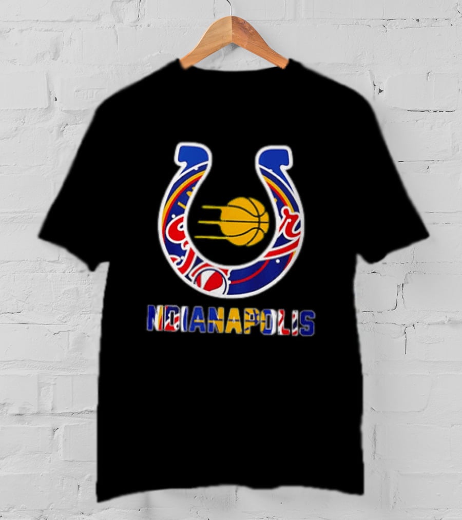 Indianapolis Colts Horseshoe Basketball Combined T-Shirt