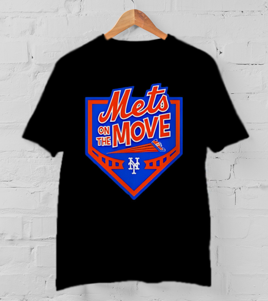 Mets On The Move New York NY Baseball Sneaker T-Shirt