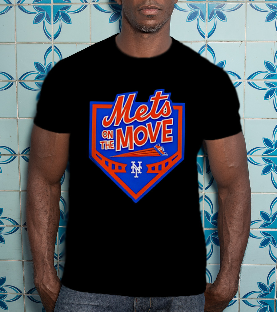 Mets On The Move New York NY Baseball Sneaker T-Shirt