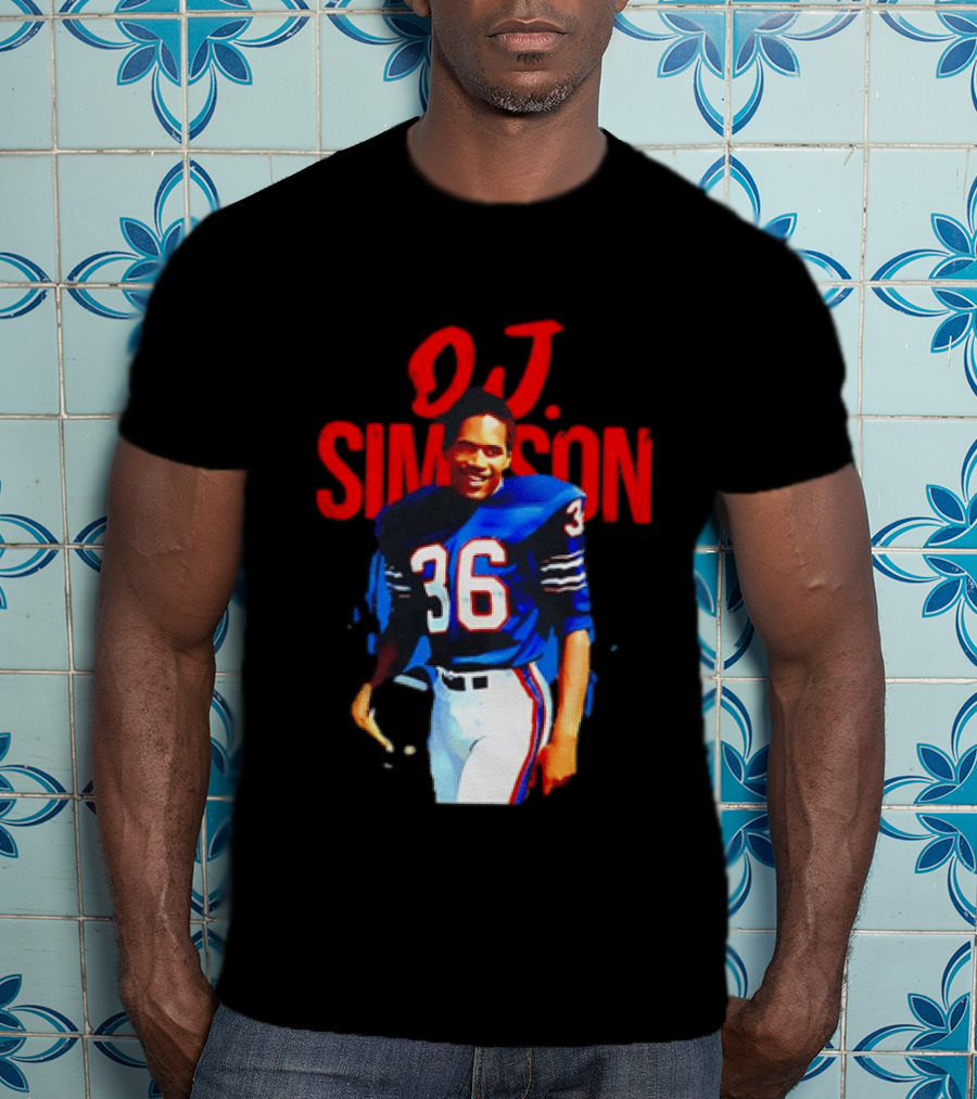 O.J. Simpson 36 Buffalo Bills Football Player T-Shirt