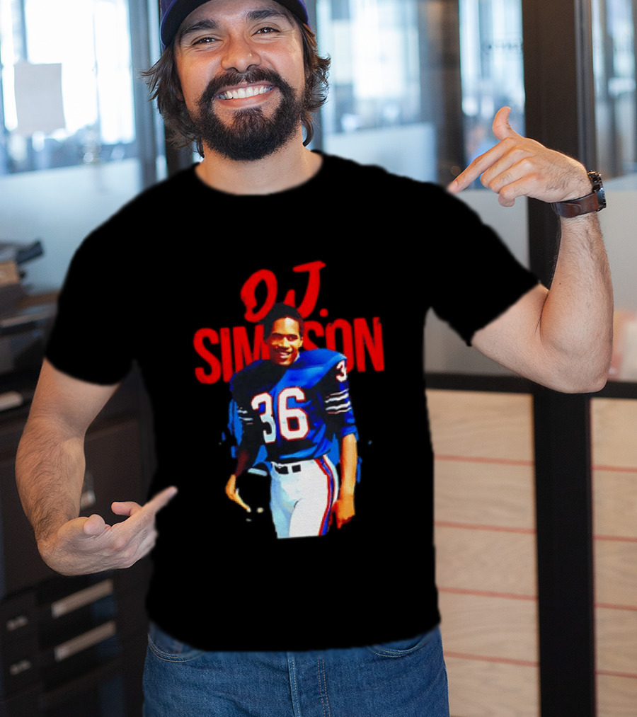 O.J. Simpson 36 Buffalo Bills Football Player T-Shirt