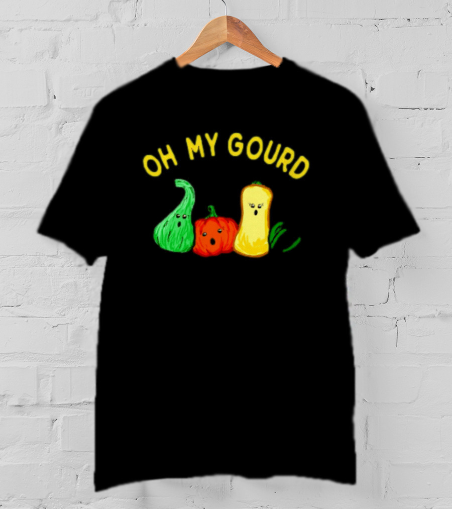 Oh My Gourd Funny Vegetable Trio Playful Pun T-Shirt