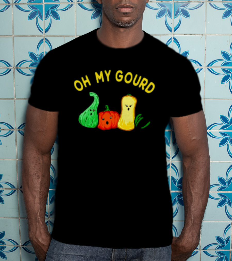 Oh My Gourd Funny Vegetable Trio Playful Pun T-Shirt