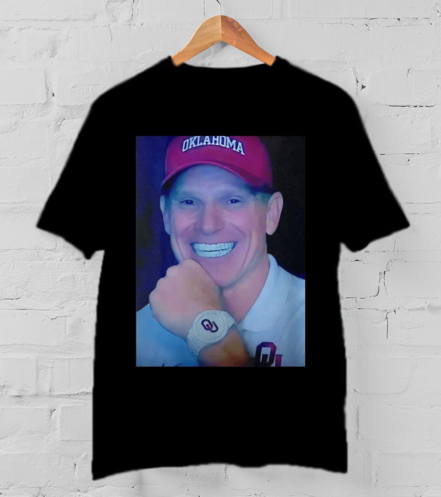 Oklahoma Sooners Brent Venables Smiling With Grill And OU T-Shirt