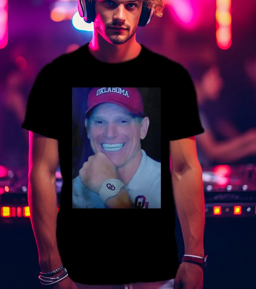 Oklahoma Sooners Brent Venables Smiling With Grill And OU T-Shirt