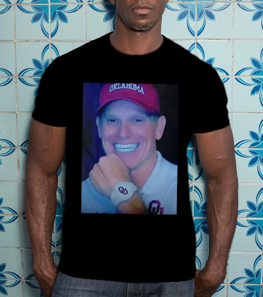 Oklahoma Sooners Brent Venables Smiling With Grill And OU T-Shirt