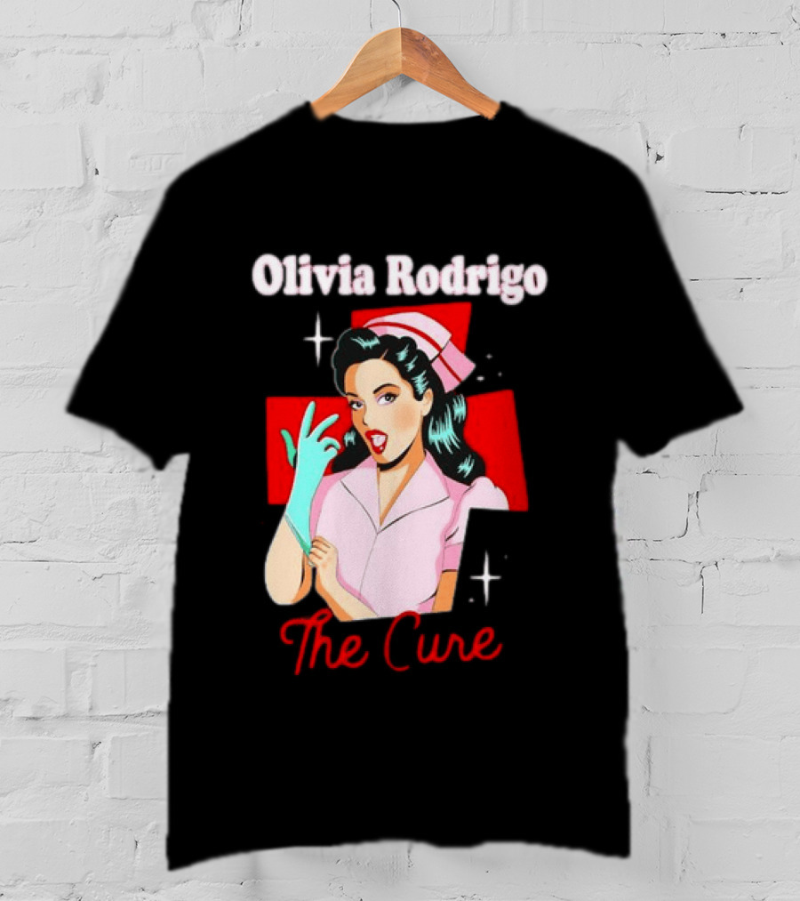 Olivia Rodrigo The Cure Pop Art Style Retro Nurse T-Shirt