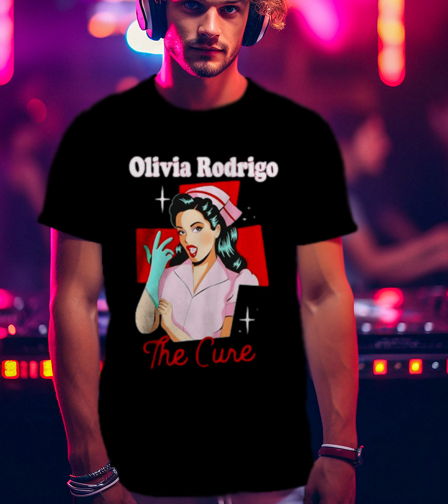 Olivia Rodrigo The Cure Pop Art Style Retro Nurse T-Shirt