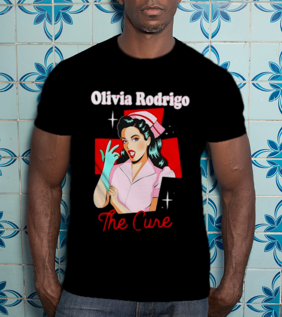 Olivia Rodrigo The Cure Pop Art Style Retro Nurse T-Shirt