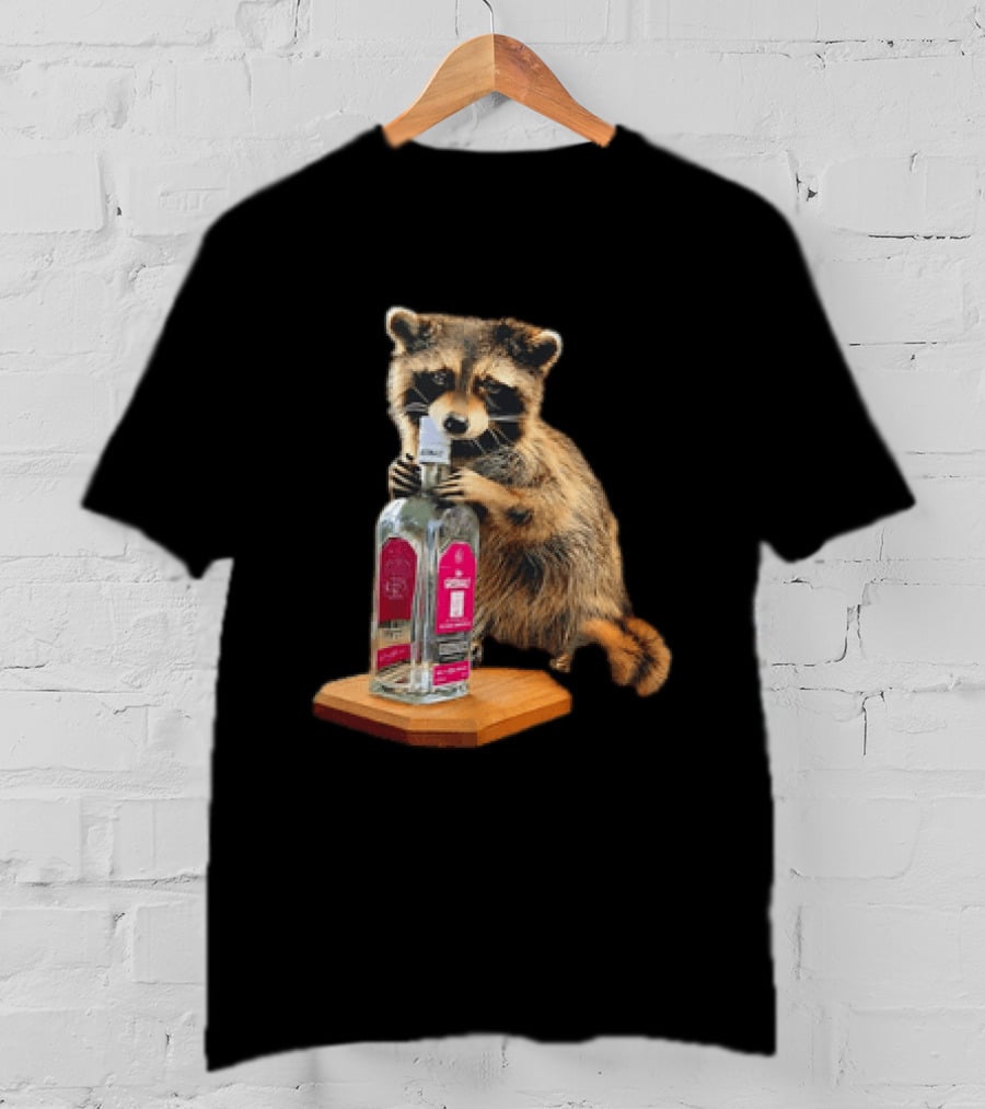 Erling Haaland Whiskey Raccoon Humor T-Shirt