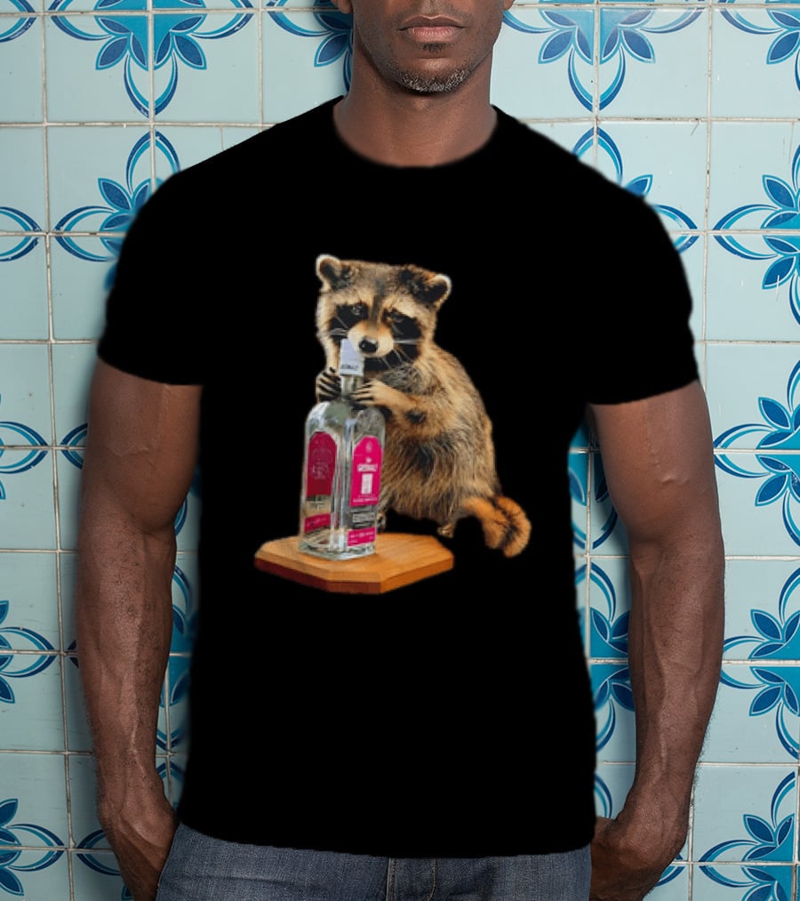 Erling Haaland Whiskey Raccoon Humor T-Shirt