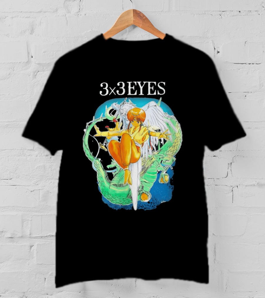 3×3 EYES Pai And Yakumo Winged Warrior Combat Scene T-Shirt