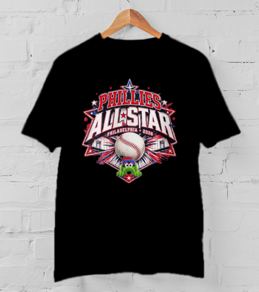 Phillies All Star Philadelphia 2026 Gritty Baseball Event Promo T-Shirt