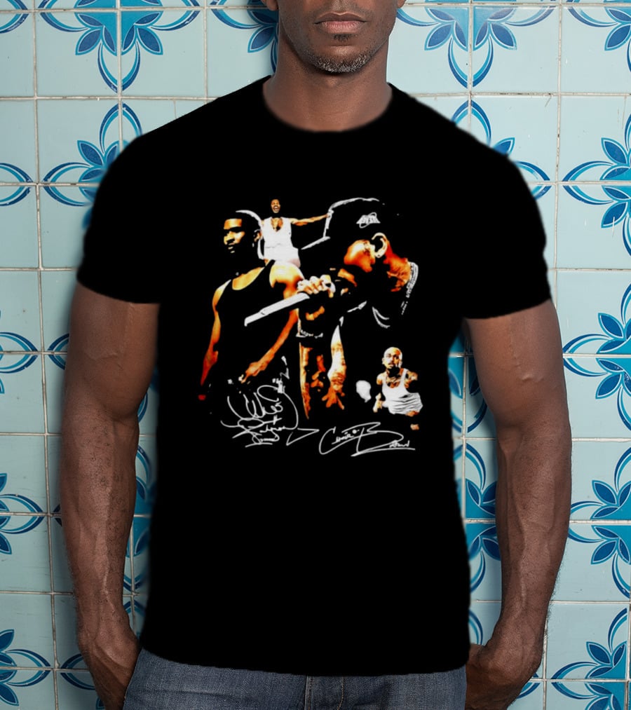 Usher Chris Brown Signature Collage T-Shirt