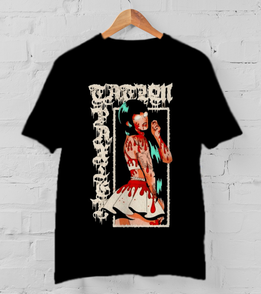 Vampen Anime Girl Horror Aesthetic Gore Dripping Gothic T-Shirt