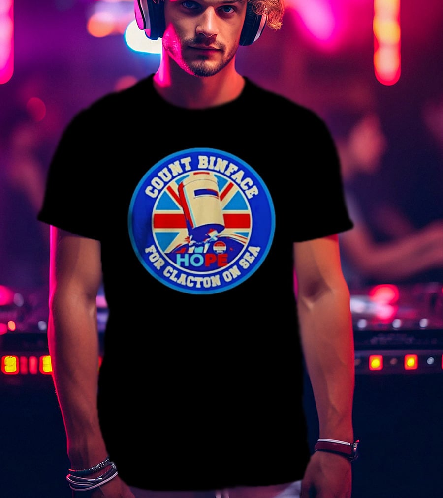 Count Binface Hope For Clacton On Sea UK Election Political T-Shirt