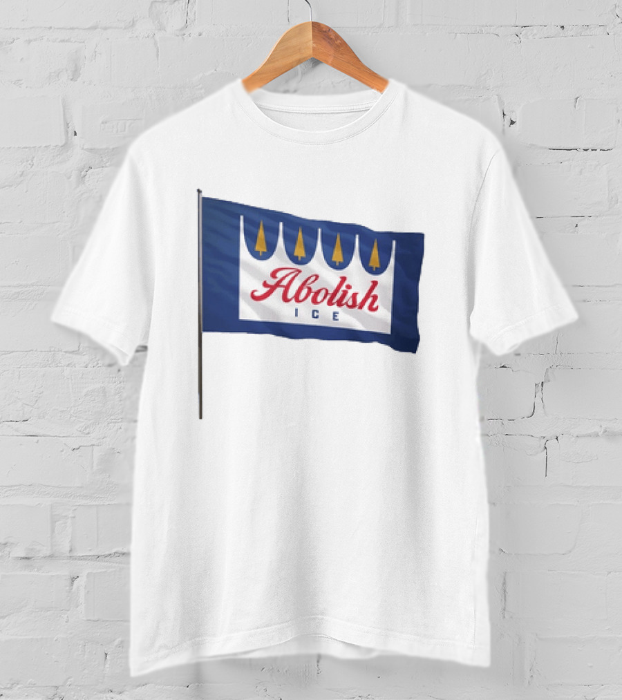 Abolish ICE Social Justice Flag With Crown Symbol For Immigration Reform T-Shirt