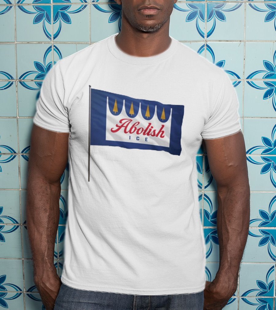 Abolish ICE Social Justice Flag With Crown Symbol For Immigration Reform T-Shirt