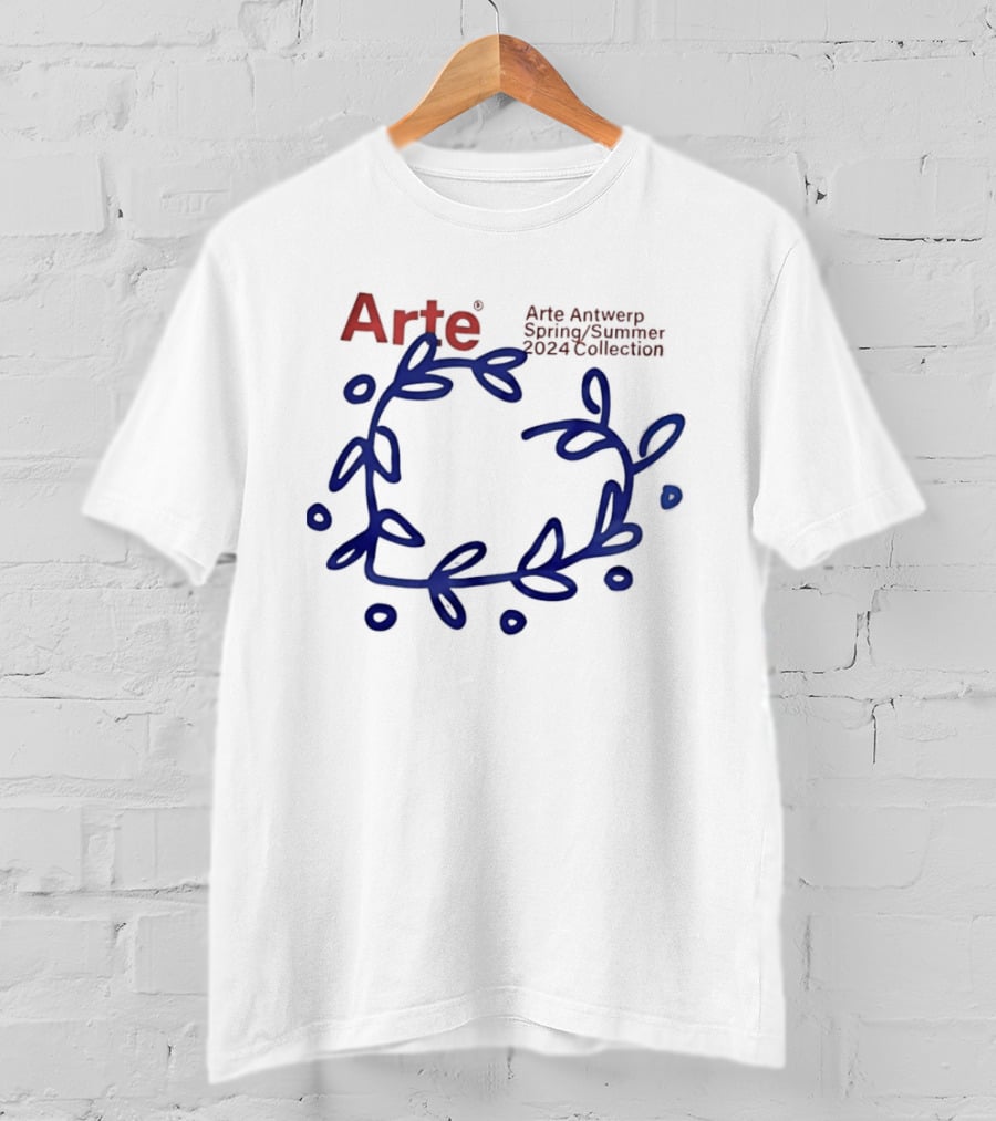 Arte Antwerp Spring Summer 2024 Collection Blue Leaf Circle T-Shirt