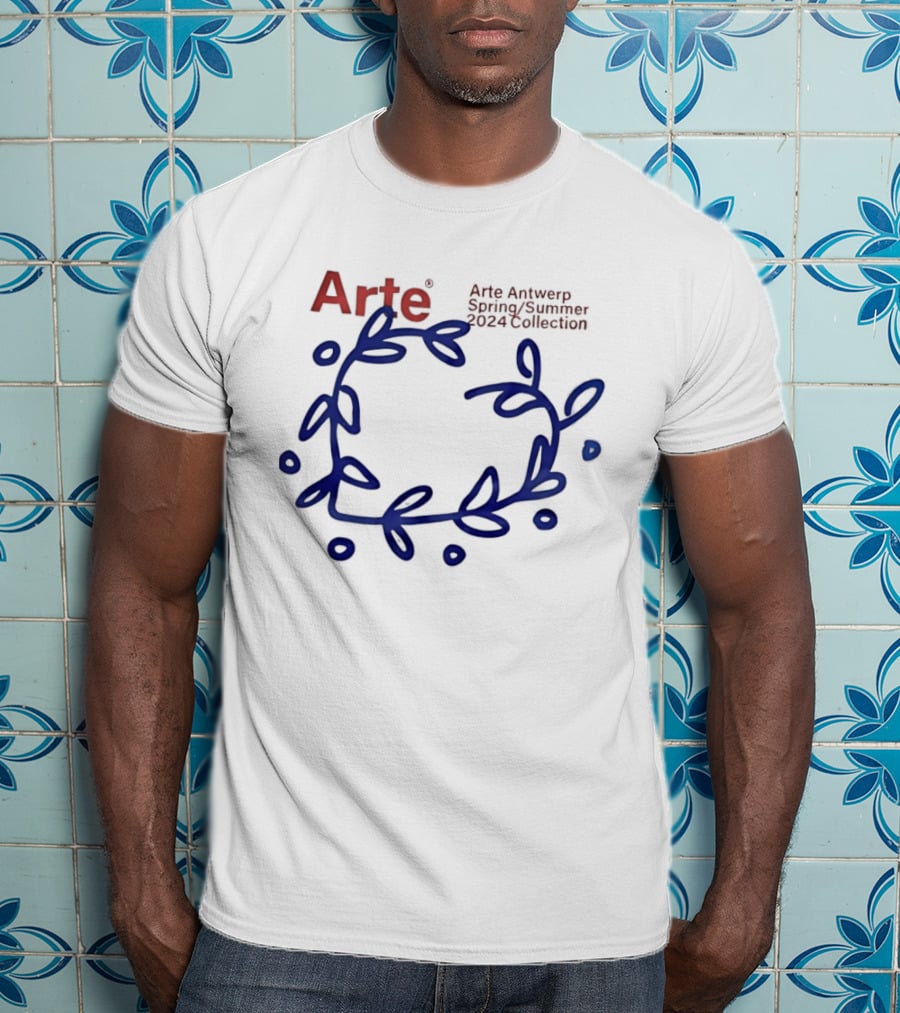Arte Antwerp Spring Summer 2024 Collection Blue Leaf Circle T-Shirt