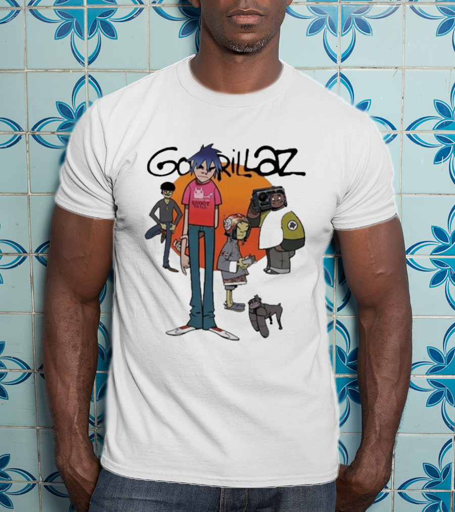 GORILLAZ 2026 Murdoc Niccals Noodle Russel Hobbs Band Shoot To Ill T-Shirt