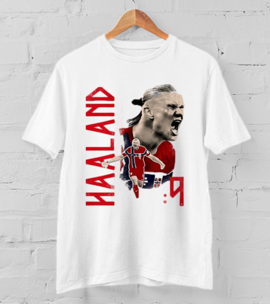 Haaland Norway National Soccer Star 9 T-Shirt