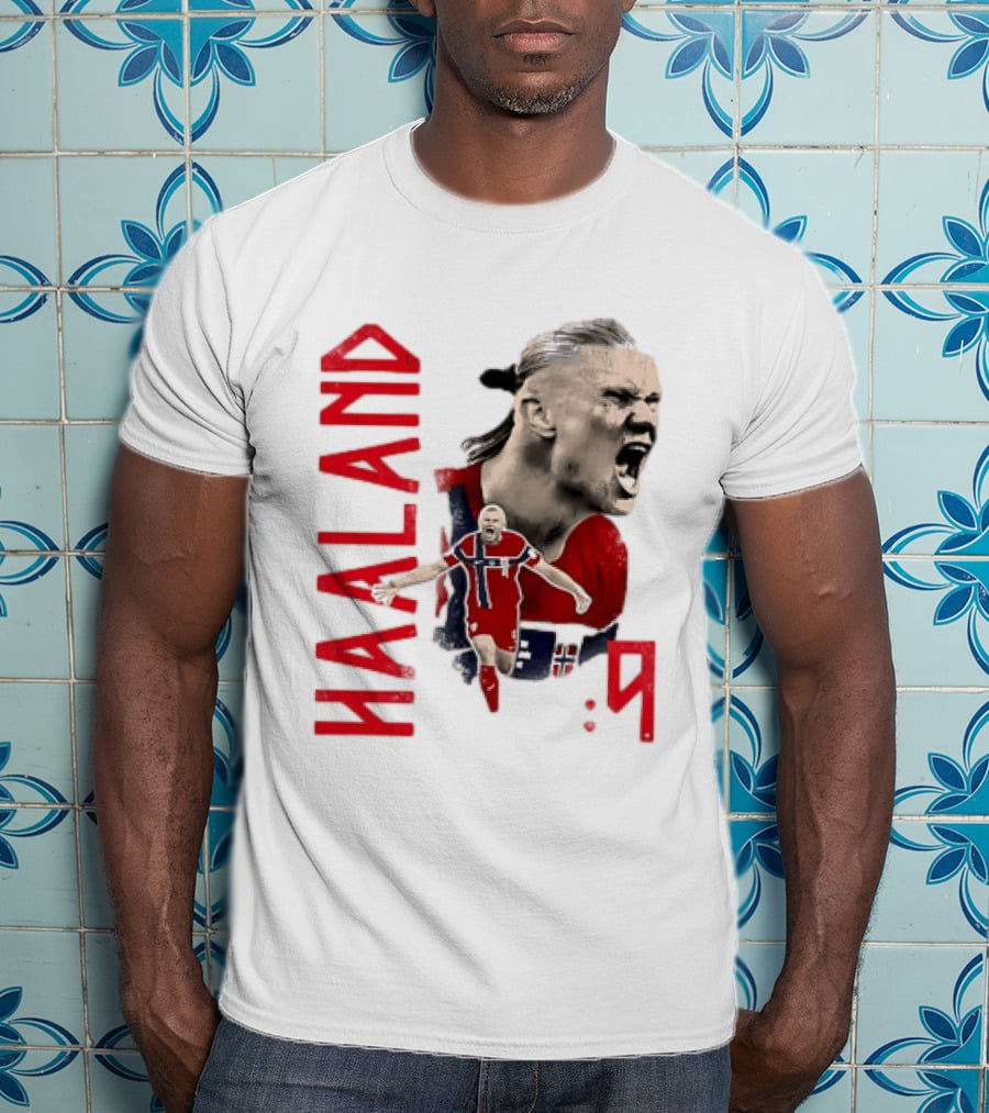 Haaland Norway National Soccer Star 9 T-Shirt