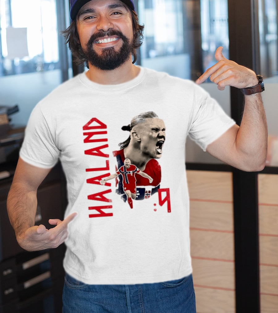 Haaland Norway National Soccer Star 9 T-Shirt