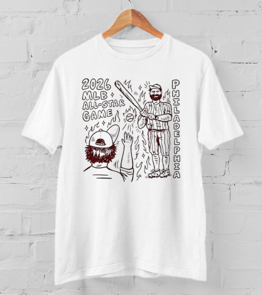 2026 MLB All Star Game Philadelphia Phillies Baseball Player T-Shirt