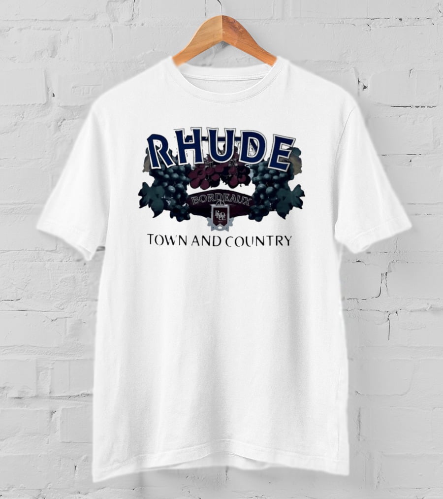 Rhude Bordeaux Town And Country Grapes T-Shirt